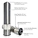 Automatic Pepper Grinder - Easy, One Handed Seasoning - Stylish Stainless Steel, Ceramic Spice Grinders - Battery Operated with LED Light - Adjustable Grain Coarseness For A Perfect Grind