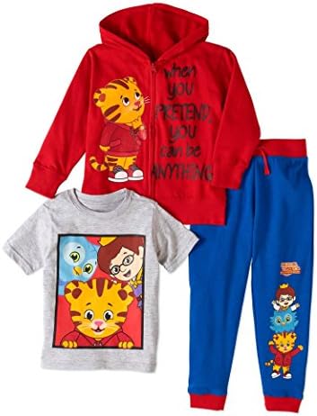 Daniel Tigers Neighborhood Boys Clothes Shirt Hoodie Pants 3 Pieces (3T)