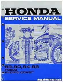 61MR506 1989-1998 Honda PC800 Pacific Coast Motorcycle Service Manual