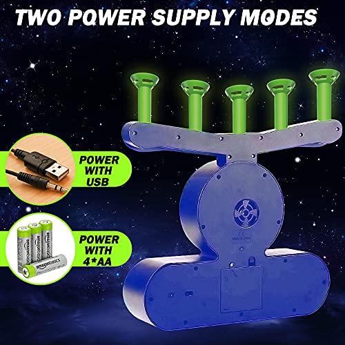 Bersaglio per Pistole Nerf, Bersaglio Elettrico Galleggiante con Pistole, Palla, Dardi e Bersagli Flip, Bersaglio con Effetti Sonori, Tiro al Bersaglio Regalo per Ragazzo Ragazza da 6-15 Anni