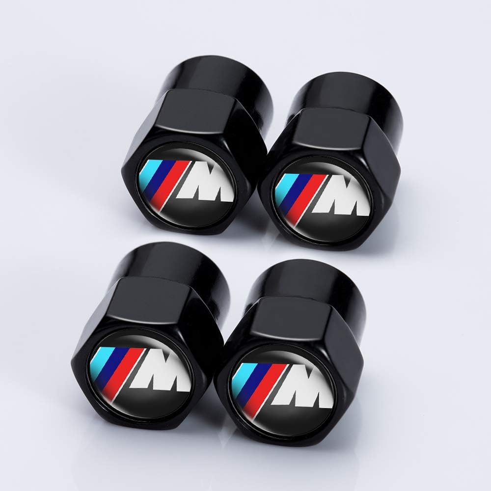 Kaolele 4 Pcs Metal Car Wheel Tire Valve Stem Caps for BMW X1 X3 M3 M5 X1 X5 X6 Z4 3 5 7Series Logo Styling Decoration Accessories