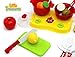 Little Treasures Chopping & Cooking Playset for Kids 3+ Includes a stove burner with knobs, pots with lid and sauté pan, cutting board and knife, Velcro fastened vegetables and seasoning bottle