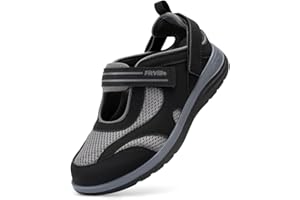 FitVille Women's Diabetic Shoes Extra Wide Width Diabetic Sandals for Women, Diabetic Walking Shoes Adjustable Closure Arch Support Orthopedic Shoes for Swollen Feet Plantar Fasciitis