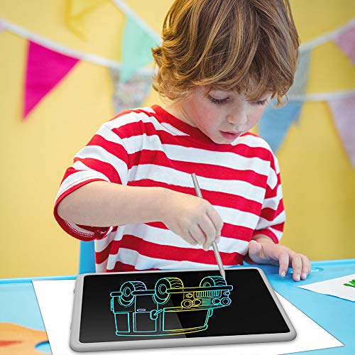 Tecboss LCD Writing Tablet Colorful Large Screen, Electronic Digital Drawing Board Doodle Pad for Office School Home (Gray, 11 Inch)