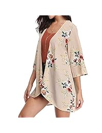 MERMAID'S CLOSET - Kimono de gasa para mujer, diseño floral