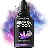 Hemp Oil Extract 10000 MG - Made in USA - 100% Natural Hemp for Stress & Anxiety Relief - Better Sleep, Mood & Immunity - Anti-Inflammatory & Joint Support - Premium Omega 3, 6, 9