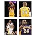 Summit Designs Kobe Bryant Game Action Shots Fan Art Prints - Set of 4 (8x10) Poster Photos - NBA Basketball LA Lakers