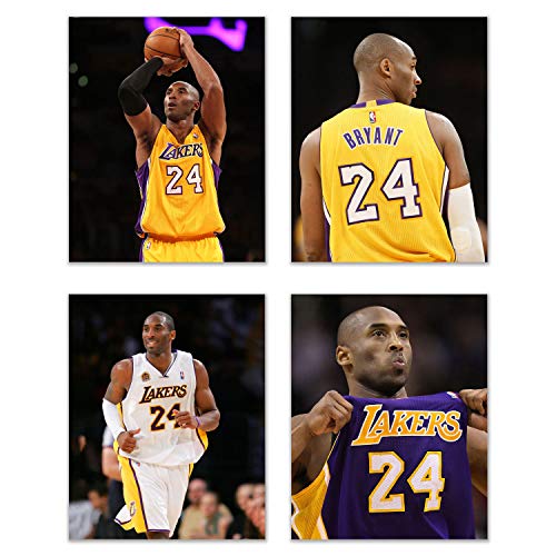 Summit Designs Kobe Bryant Game Action Shots Fan Art Prints - Set of 4 (8x10) Poster Photos - NBA Basketball LA Lakers (Kobe Bryant Best Games)