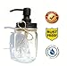 The Southern Jarring Co. Rustproof Stainless Steel Mason Jar Soap Dispenser - Rustic Farmhouse Soap Pump for Mason Jar Decor - Includes Genuine 16oz Ball Mason Jar (Black)