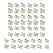 RZDEAL 50 PCS Mini Brass Hinges Hardware 180 Degree Rotation for Dollhouse Miniature Furniture Cabinet Closet(DIY) (Silver Tone)