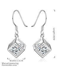 Colgante de plata de ley chapado en circonita cúbica con forma de gota para mujeres y adolescentes., aleación, Love-U2U