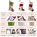 WEWILL 18’’ Cat Felt Christmas Stockings Paws Embroidered for Pets Kitty Red Xmas Stocking Gift Bag Cuff Lovely Home Holiday Decoration