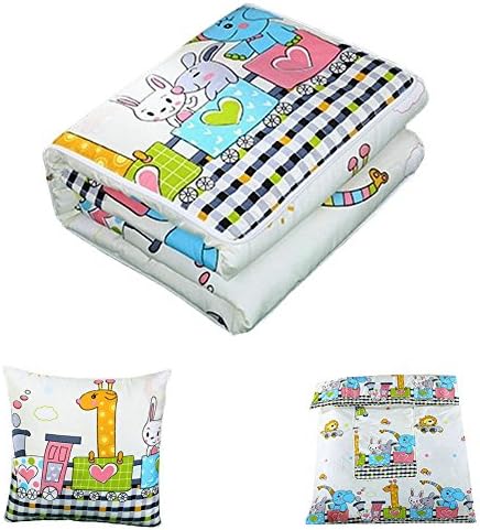Cartoon Animal Pillow,TV Blanket,Car Air Conditioning Pillow and Quilt, Office Napping Pillow (100150cm, Zoo)