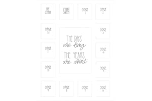 All Things For Mom School Days Picture Mat with Multiple Openings - School Years Photo Collage - No Frame - 1 Pre-School & Ki