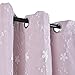 Didihou Embroidered Voile Mix Match Blackout Curtain Double Layer Darkening Thermal Insulated Window Treatment Grommet Drapes for Living Room Girls Bedroom, 1 Panel (52W x 84L Inch, Pink)