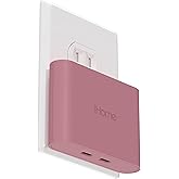 iHome Multiport 40W USB-C Charger, AC Pro 2-Port Flat Block, Dual Fast Charging Wall Adapter