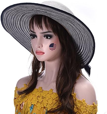Two-Tone Floppy Sun Hat,Super Wide Big Brim Beach Hat,UPF 50+