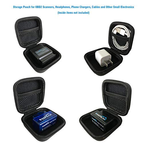 image for Veepeak Mini Carrying Case Cable Organizer, Hard Storage Pouch for OBD