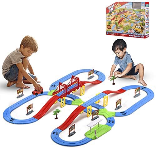 Kids Zoo Toy Car Track Set - 81 Pcs 
