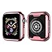 AdMaster Screen Protector Case for Apple Watch 40mm, Rugged Designed TPU Bumper Cover with Sensitive Tempered Glass Flim for iWatch Series 6/5/4/SE 40 mm (Rose)