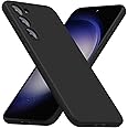 LoeoeL Silicone Case for Samsung Galaxy S23, Ultra Thin Slim Minimalist Soft Rubber Gel Matte Phone Case for Women Men, Cute Girly Aesthetic Protective Case with Camera Cover, Black