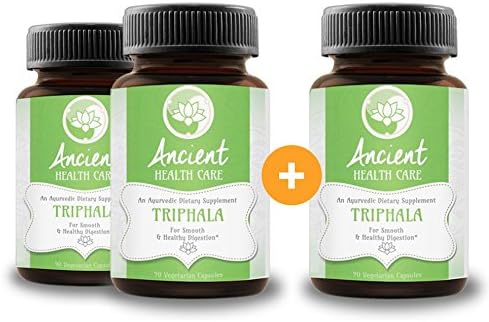 Highest Potency Triphala - 90 Tablets - 90mg - 40% Tannins - Contains Amalaki, Haritaki and Bibhitaki - Best Digestive, Cleansing, Weight Loss Supplement Herb - 3 Pack - by Ancient Health Care