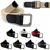 Enimay Designer Double D Ring Canvas Military Belt (Many Colors and Sizes)