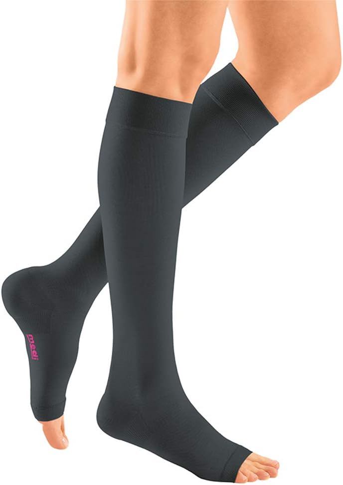 mediven Plus Below Knee Open Toe Compression Stockings Black CCL2 (Size
