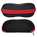 Sunglasses Case, for Everyday Glasses, Sports Eyeglasses & Goggles Fits Standard Size Eyewear, Lightweight, Zipper Closure, -Red - By OptiPlix