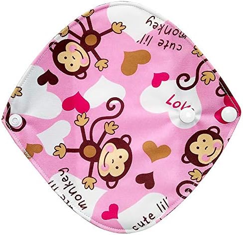 Washable Reusable Bamboo Cloth Menstrual Pad Mama Sanitary Towel Pads Bind Charcoal Menstrual Pads Bandages Mama Cloth Mama Sanitary Towel Pad (A)