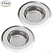 BRIESLY Set of 2 Stainless Steel Kitchen Sink Strainer - Large Wide Rim 4.5