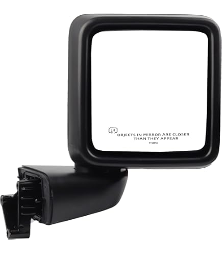 Kool Vue Manual Mirrors For Jeep Renegade 2015-2023 - Textured Black Non-Electric Replacement