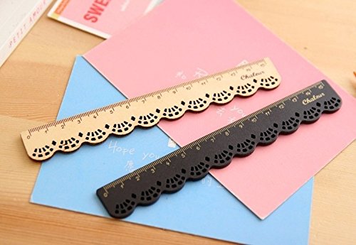 VNDEFUL 2PCS 15CM Wood Ruler Student Rulers Wooden School Rulers Office Ruler Measuring Ruler - Thumbnail 2