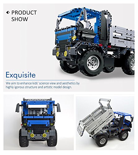 image for DOUBLE E Building Block 638Pcs RC Car Rechargeable Remote Control Dump