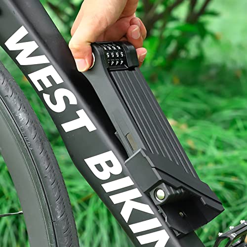 West Biking Compact Folding Bike Lock 8 Joints High Security Bicycle