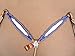 HILASON Western Horse Breast Collar Tack American Leather Blue White Hand Paintthumb 3