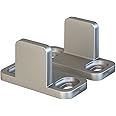 JUBEST Floor Guide for Sliding Barn Door Hardware Silver Aluminum Set of 2