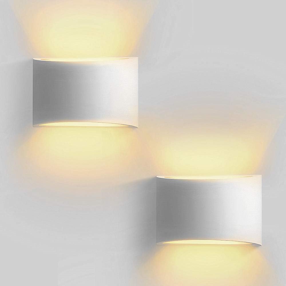 Amazon Com Hymela Wall Sconce Lighting Warm White Plaster Wall Lights Fixture 2700k 7w With G9 Bulb Lamp For Bedroom Living Room Hall Wall Sconce Set Of 2 Home Improvement