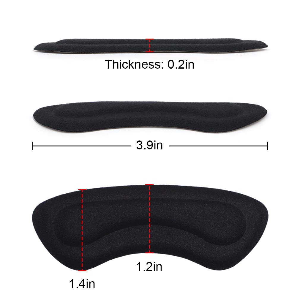 Dr. Shoesert Heel Grips for High Heels, Heel Cushion Inserts for Women and Men, Self-Adhesive Heel Protectors (3 Colors - 6 Pairs)