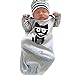 Chinatera Baby Infant Long Sleeve Gown Toddler Sleeper Gowns (For 0-3M, Modal Grey)(WITH Hat)