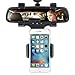 INCART Car Mount, Cell Phone Holder, 360° Car Rearview Mirror Mount Truck Auto Bracket Holder Cradle Compatible with iPhone, Samsung, GPS/PDA / MP3 / MP4 Devices (Black)