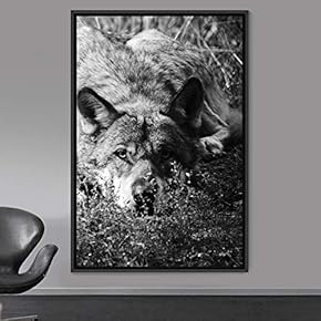 signwin Framed Canvas Wall Art Duotone Pupper Animals...