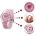 Zeiger KW008 Easy Read Young Girls Children Teen Wrist Kids Watches, Sweet Heart Shape Band (Pink)