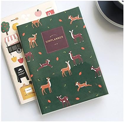 Pureletter GMJ 2018 Sim Planner Scheduler Agenda Schedule Book Notebook (5.11 x 4.25 x 0.27” inches) (Deer)