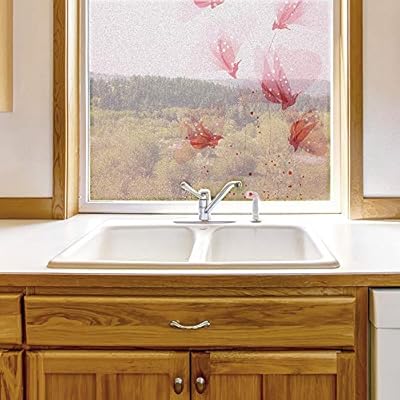 Window Film for Privacy Simple Flowers Collection Large...