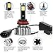 Mwill LED Headlight Bulbs Conversion Kit-H11(H8,H9) Cob 80w 8000lm 6000K Cool White,50,000 HOURS，3 Yr Warranty.