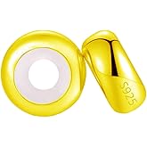 LAMOONY Clip Stopper Charms Sterling Silver Rondelle Spacer Bead for Bracelets (Silver)