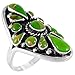 Green Turquoise & Sterling Silver Ring Size 5 to 12 Southwest Style