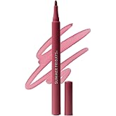 Summer Fridays Flushed Lip Stain Liner, 12hr Wear &amp; Transfer-Proof, Rosette | Long-Lasting Lip Liner Stain with Aloe Vera &amp; Panthenol, Buildable Lip Tint with Dual-Sided Felt Tip, Vegan &amp; Cruelty-Free
