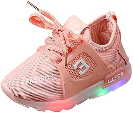 Little Kids Sports LED Shoes,Jchen Baby Kid Little Girls Mesh LED Luminous Sport Shoes Sneakers Casual Shoes for 1-6 Y
